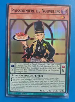Near Mint Yugioh Poissonniere de Nouvelles - AGOV-EN019 - Super Rare 1st Edition - Image 1