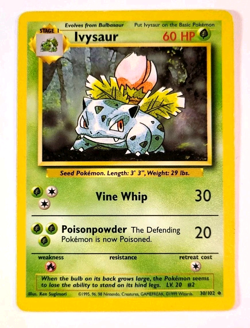 Near Mint - Vintage Pokemon Card - 1999 Pokemon TCG Base Set Ivysaur 30/102 - Image 1