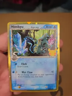 Pokemon TCG Card Celebrations Mimikyu Delta Species SWSH136 Black Star Promo NM - Image 2