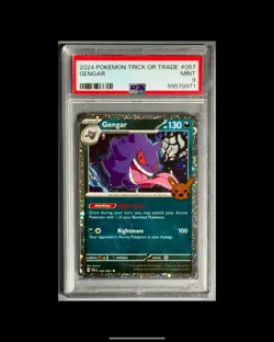 2024 POKEMON TRICK OR TRADE #057 GENGAR PSA 9 Mint Graded Card Stamped - Image 1
