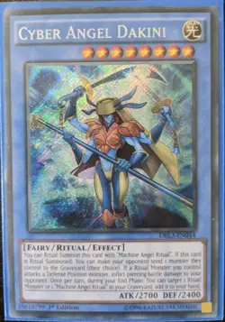 YuGiOh Cyber Angel Dakini Secret Rare 1st Edition DRL3-EN014 NM - Image 1