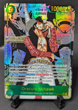 One Piece TCG Dracule Mihawk OP14-119 Manga – Azure Sea’s Seven – Lightly Played - Image 1