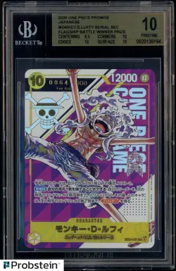 2026 One Piece Promos JPN Monkey D Luffy Serial Flagship Btl Winner Prize BGS 10 - Image 1