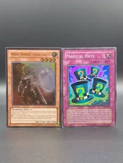 Yu-Gi-Oh | 2 Cards Lot | Magical Hats PSV-033 Noble Knight Gwalchavad LTGY-EN081 - Image 1