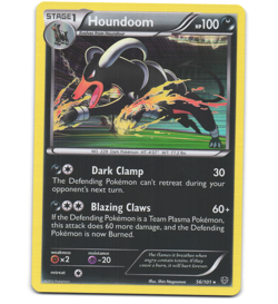 Pokemon 2013 Light Play Houndoom 56/101 Plasma Blast Holo Card - Image 1