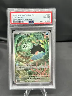 Pokemon tcg destined rivals Clamperl 195/182 illustration rare holo PSA 8 - Image 1