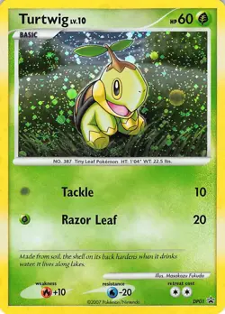 Turtwig DP01 Holo Promo Diamond and Pearl Promos Pokemon Holo Lightly Played - Image 1