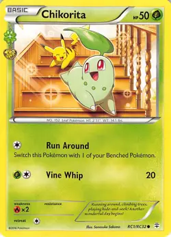 Chikorita RC1/RC32 Common Generations Pokemon Lightly Played - Image 1