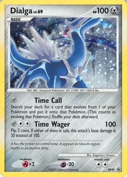 Dialga DP49 Holo Promo Diamond and Pearl Promos Pokemon Moderately Played - Image 1