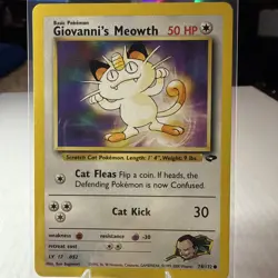 Giovanni's Meowth 74/132 Gym Challenge Regular Common Pokemon Near Mint (NM) - Image 1