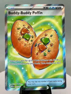 Buddy-Buddy Poffin 167/132 Ultra Rare Mega Evolution Pokemon Holo Near Mint - Image 1