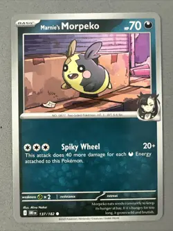 Pokemon TCG * Destined Rivals 137/182 Marnie's Morpeko C * UNG NM FRESH PACK - Image 1