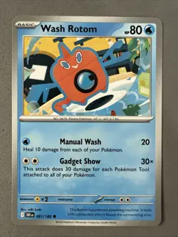 Pokemon TCG * Destined Rivals 061/182 Wash Rotom Common * UNG NM FRESH PACK - Image 1