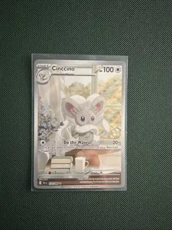 Cinccino Pokemon TCG: Illustration Rare Holofoil SV: Black Bolt 153/086 NM - Image 1