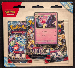 Stellar Crown 3-Pack Booster Blister Tinkaton - Factory Sealed Pokemon TCG - Image 1