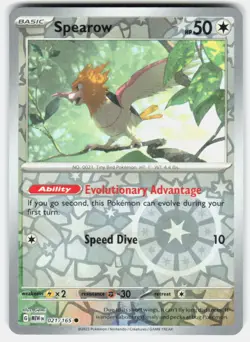 SPEAROW 021/165 COMMON 151 POKEMON REVERSE HOLO NM/M - Image 1