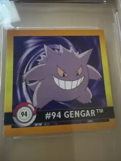Gengar Pokemon Art Box Sticker Series 1 (1999) #94 CGC 10 Low Pop - Image 3
