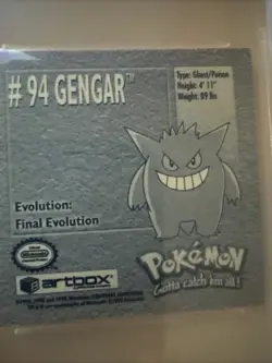 Gengar Pokemon Art Box Sticker Series 1 (1999) #94 CGC 10 Low Pop - Image 4