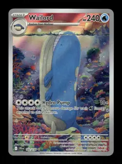 Pokemon Wailord - Illustration Rare SV09: Journey Together 162/159 NM - Image 1
