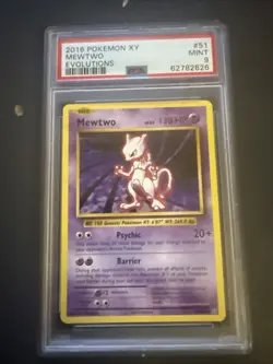 2016 Pokemon XY Evolutions 51/108 Mewtwo PSA 9 Non Holo - Image 1