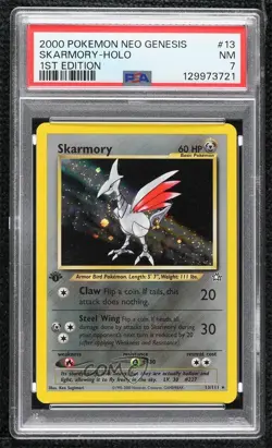 Skarmory Holo 1st Ed. Pokemon Neo Genesis PSA 7 2000 - Image 1