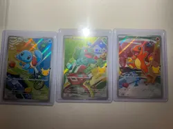 Pokemon First Partner Jumbo Kanto Starters Bulbasaur, Charmander, Squirtle NM - Image 1