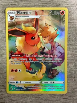 Pokemon Flareon TG01/TG30 Brilliant Stars Trainer Gallery Full Art Holo - Image 1