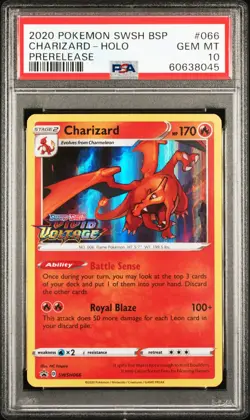 2020 Pokemon Black Star Promo Charizard-Holo #066 SWSH GEM MT PSA 10 Prerelease - Image 1