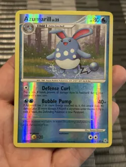 Azumarill 18/130 Diamond & Pearl Reverse Holo Rare Pokemon Card LP - Image 1