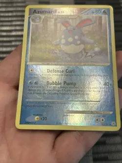 Azumarill 18/130 Diamond & Pearl Reverse Holo Rare Pokemon Card LP - Image 3