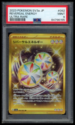 2023 POKEMON RAGING SURF JAPANESE SV3A #092/062 REVERSAL ENERGY ULTRA RARE PSA 9 - Image 1
