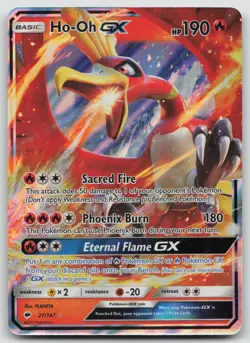 Ho-Oh GX 21/147 Burning Shadows Pokemon Holo NM GX Rare - Image 1
