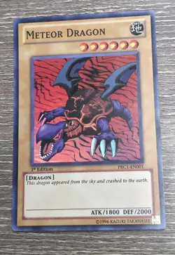 Yu-Gi-Oh! TCG Meteor Dragon PRC1-EN001 Super Rare 1st Edition NM - Image 1