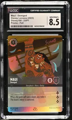 Disney Lorcana GRADED Maui Demigod 23/P1 PROMO NM/8.5 CGC - Image 1