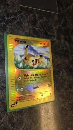 Pokemon Pikachu TCG Reverse Holo Card #124/165 Expedition E Series LP-MP - Image 2