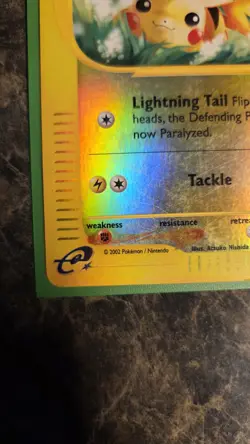 Pokemon Pikachu TCG Reverse Holo Card #124/165 Expedition E Series LP-MP - Image 4