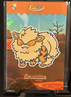 Limited Edition Full Art Rare Smile Arcanine Pokemon Card Database #0059 ✨ - Image 1