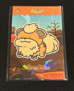 Limited Edition Full Art Rare Smile Growlithe Pokemon Card Database #0058✨⭐ - Image 1