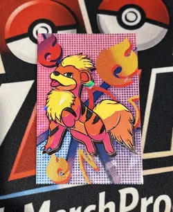 Full Art Team Rocket Pokemon Card Database Growlithe Low Pop Holo - Image 1
