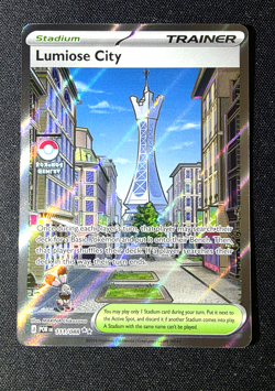 Lumiose City 111/088 Trainer Stadium Holo Card 2022 English Pokemon - Image 1