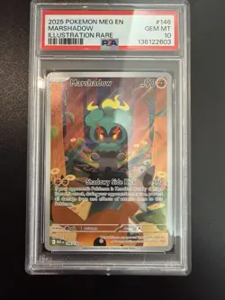 Marshadow Holo PSA 10 Mega Evolution Card 146/132 ME01 - Image 1