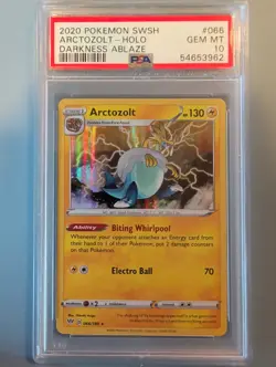 PSA 10 Arctozolt Darkness Ablaze Holo Card 066 189 - Image 1