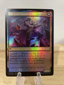 MTG The Emperor of Palamecia / The Lord Master Of Hell FOIL #0219 FIN NM/M - Image 2