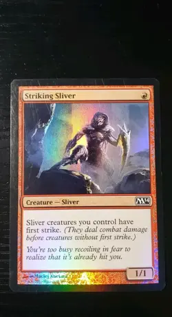 Magic The Gathering Striking Sliver Creature --Sliver FOILD - Image 1