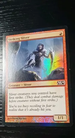 Magic The Gathering Striking Sliver Creature --Sliver FOILD - Image 3