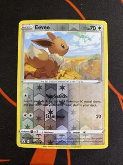 Pokemon Eevee 125/203 Reverse Holo Sword & Shield Evolving Skies Near Mint - Image 1