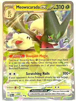 MEOWSCARADA EX 015/193 PALDEA EVOLVED POKEMON (DOUBLE RARE, LP/MP) - Image 1
