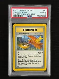 PSA 8 Lucky Stadium 2001 Pokemon Japanese (newcert) Black Star Promo#41 - Image 1