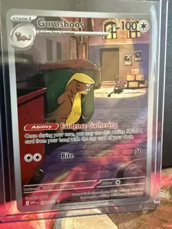 Pokemon TCG Gumshoos 153/132 Meg en Mega Evolution Illustration Rare Card - Image 1