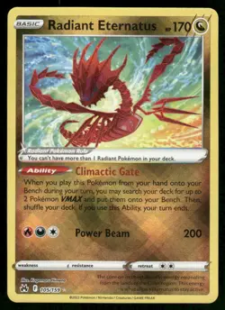 RADIANT ETERNATUS 105/159 RADIANT RARE CROWN ZENITH POKEMON NEAR MINT - Image 1